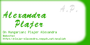 alexandra plajer business card